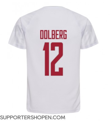 Danmark Kasper Dolberg #12 Borta Matchtröja VM 2022 Kortärmad